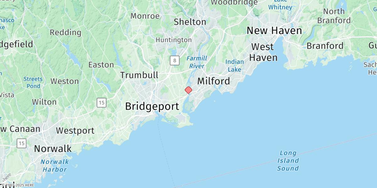 Map of Stratford, I-95 Bridge