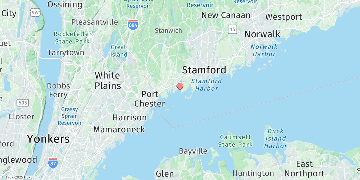Map of Cos Cob Harbor
