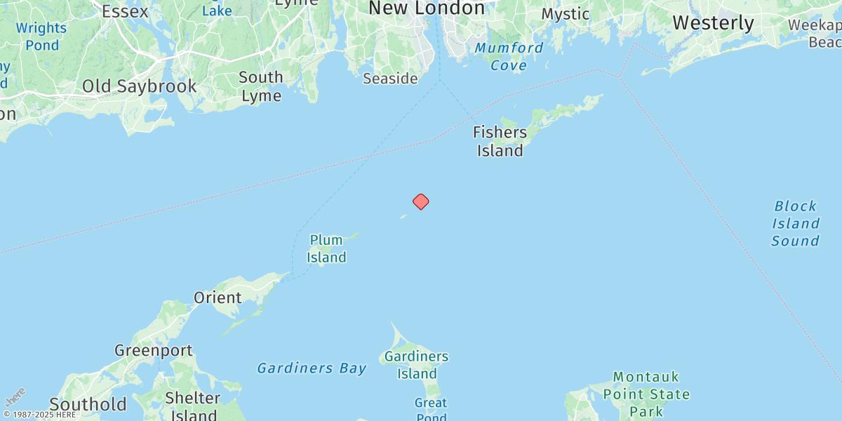Map of Little Gull Island