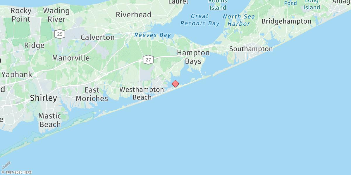 Map of Shinnecock Bay Entrance