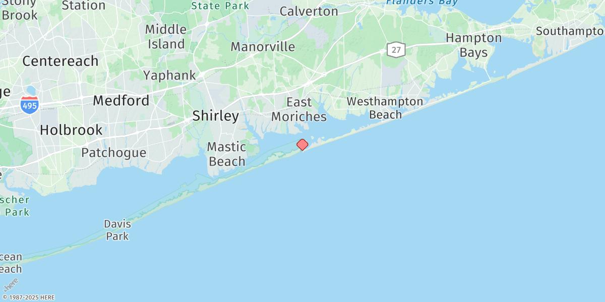 Map of Moriches Inlet