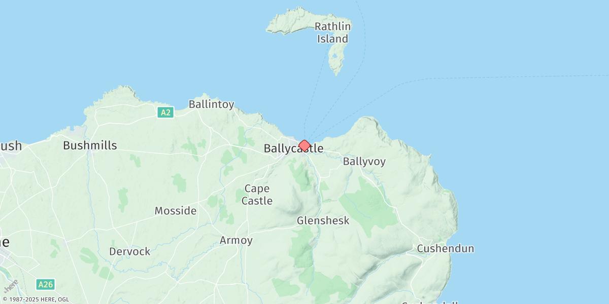 Map of Ballycastle Bay