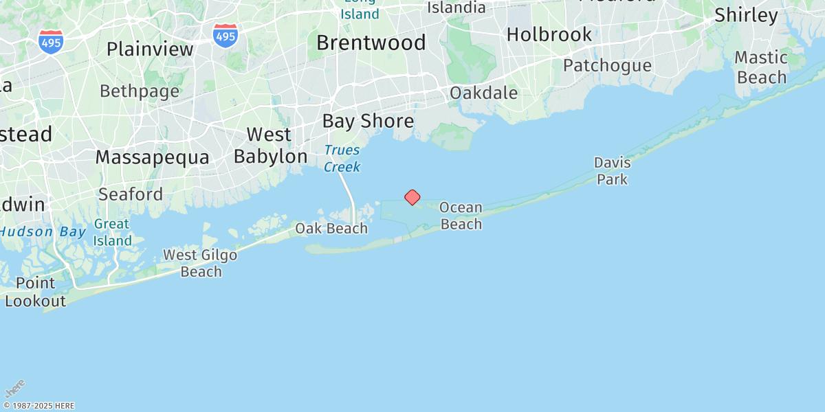 Map of West Fire Island