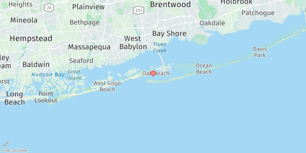 Map of Democrat Point, Fire Island Inlet