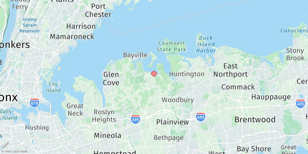 Map of Oyster Bay Harbor