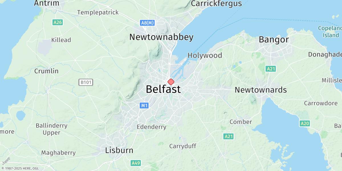 Map of Belfast