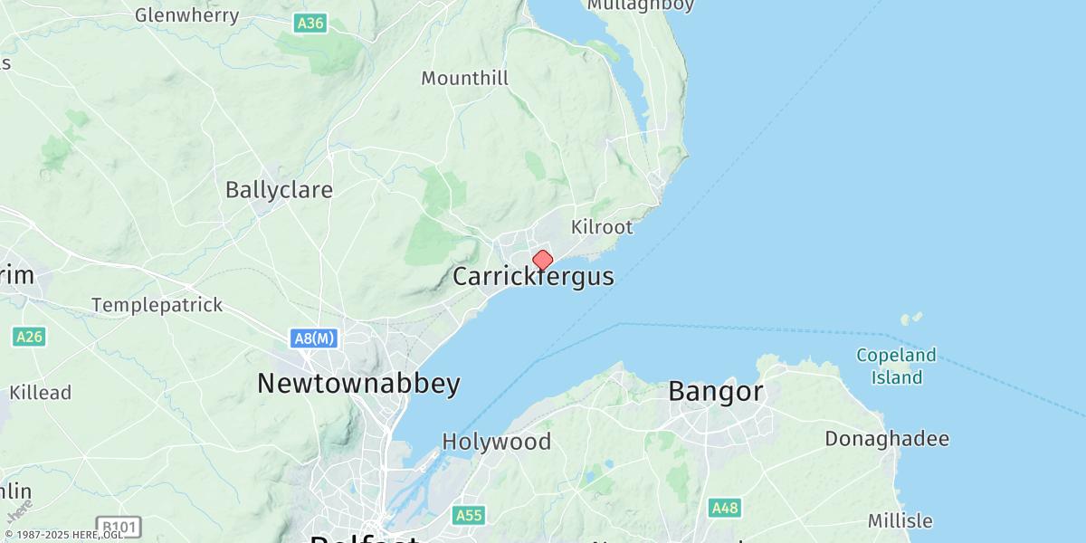Map of Carrickfergus
