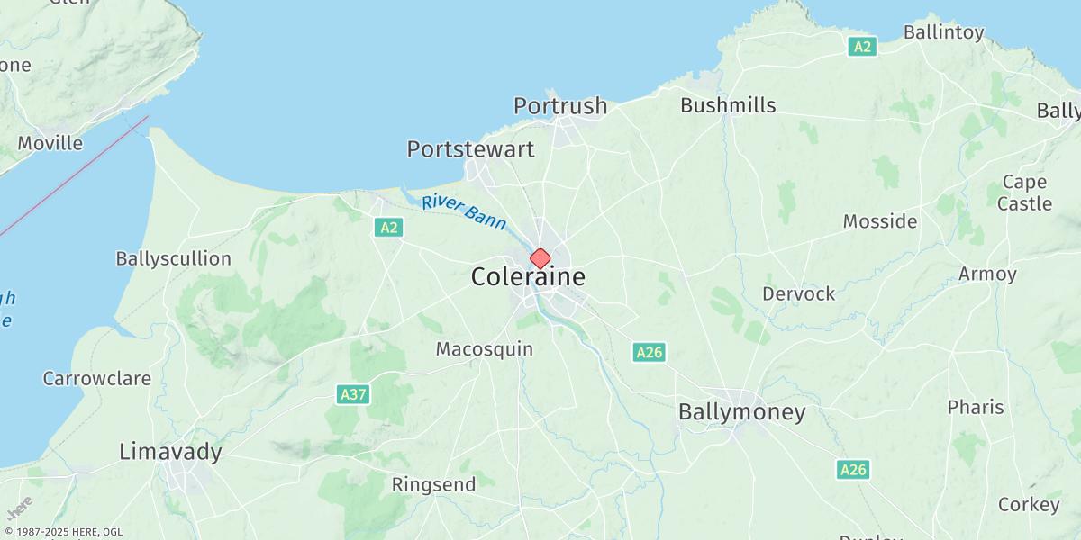 Map of Coleraine