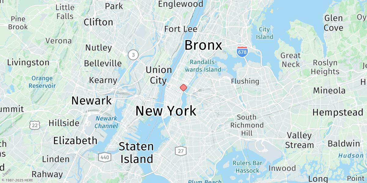 Map of East 41st Street, New York City