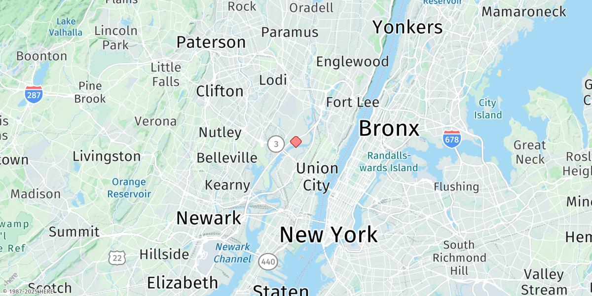 Map of North Secaucus, Garretts Reach