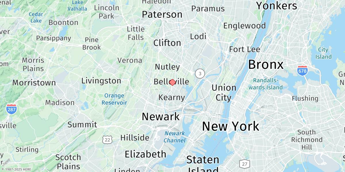 Map of Belleville