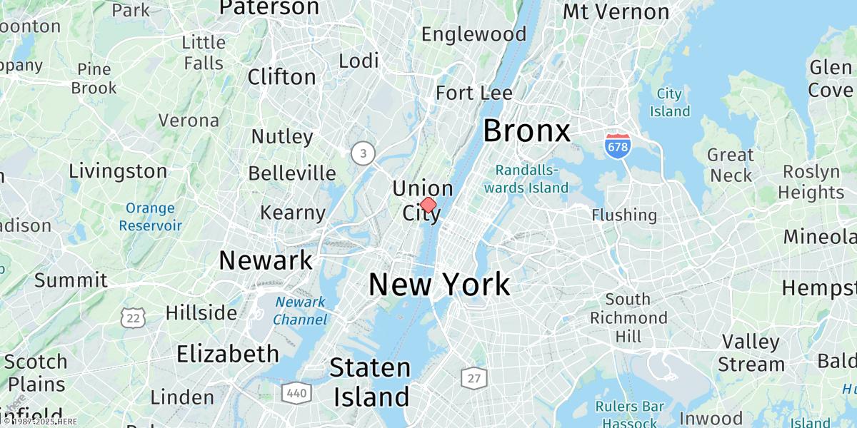 Map of Weehawken, Union City, N.j.