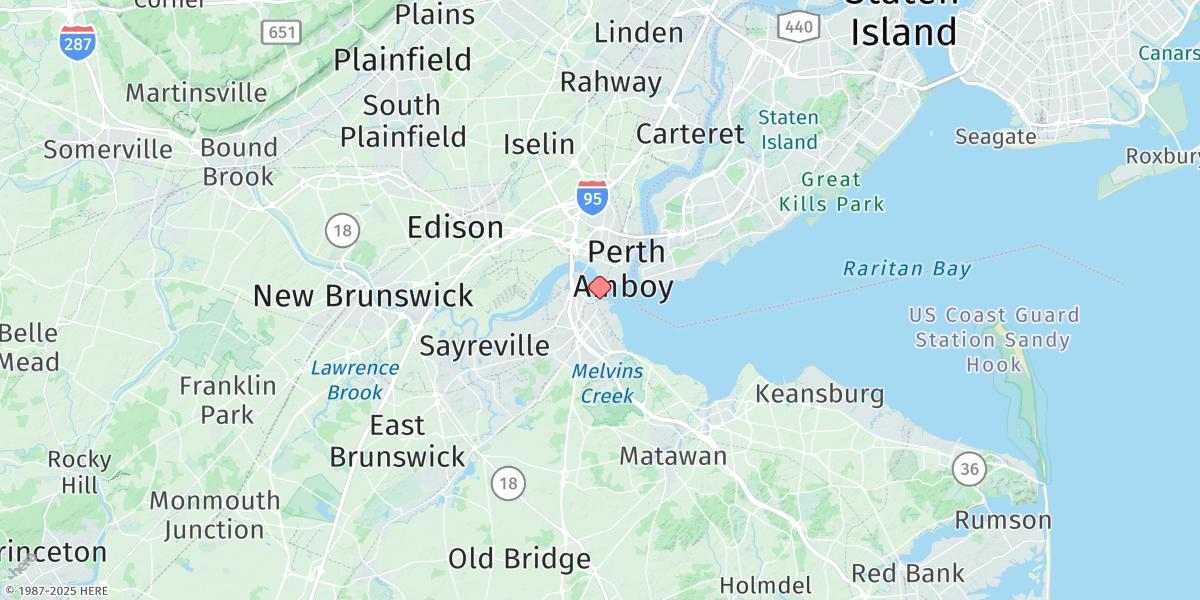 Map of South Amboy