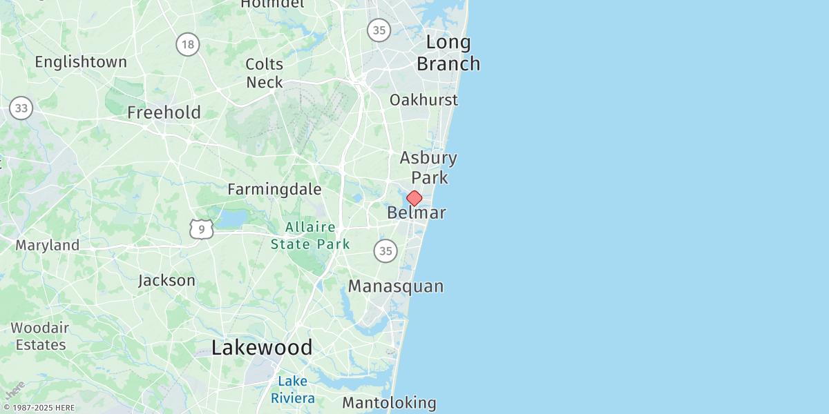 Map of Shark River Island, Fixed Rr. Bridge