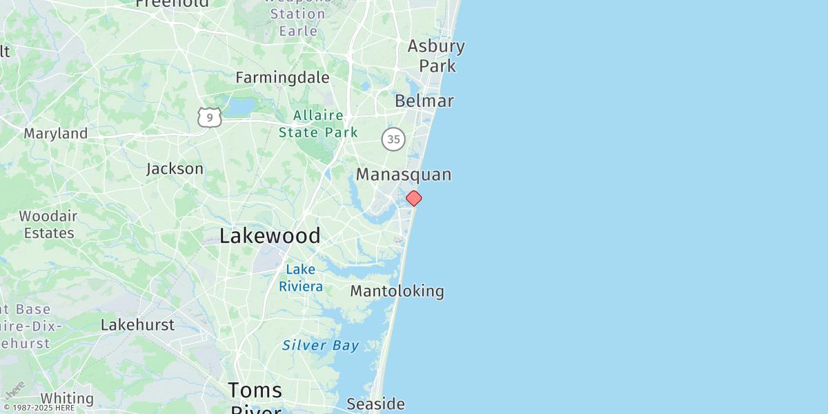 Map of Manasquan Inlet, Uscg Station