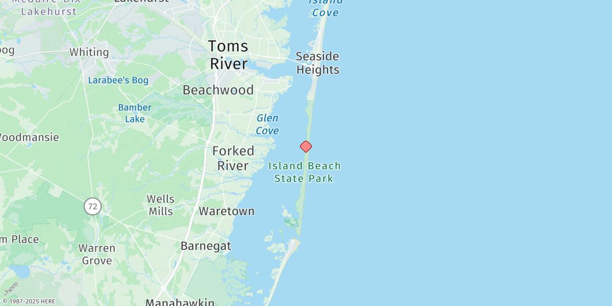 Map of Island Beach