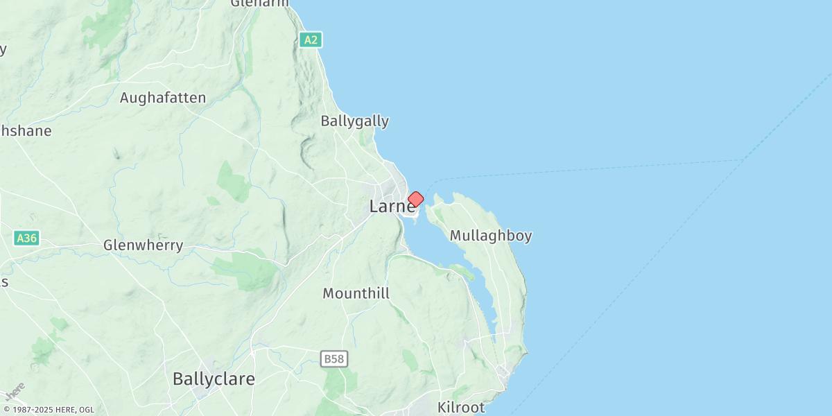 Map of Larne