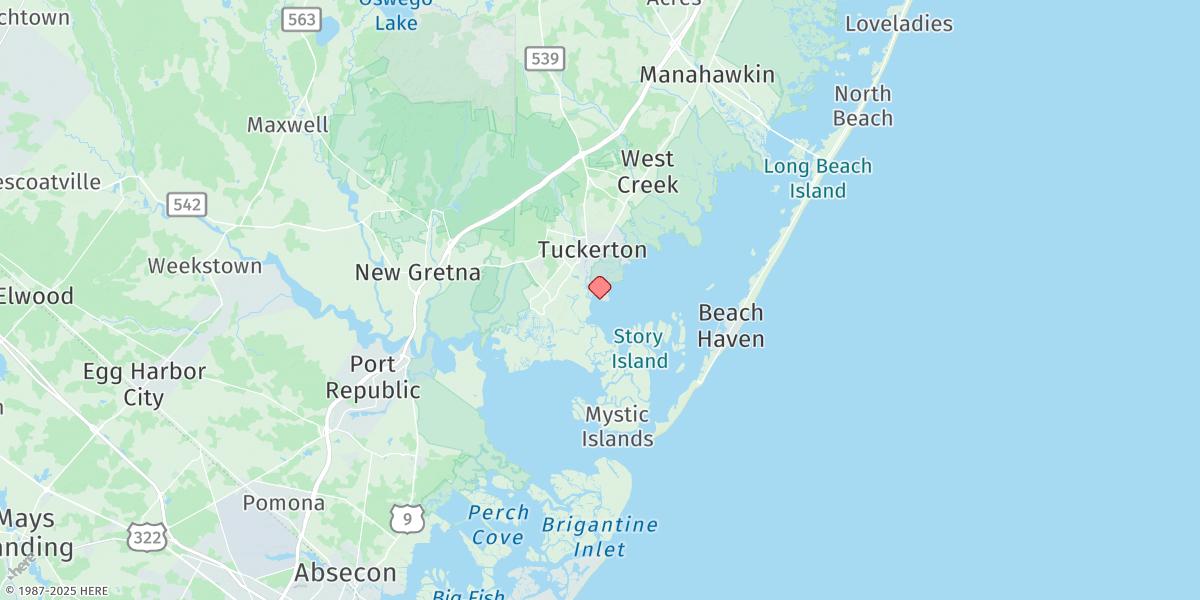 Map of Tuckerton Creek Entrance