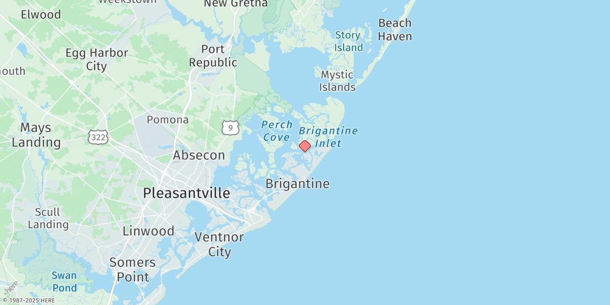 Map of Brigantine Channel @ Hoffman Thorofare