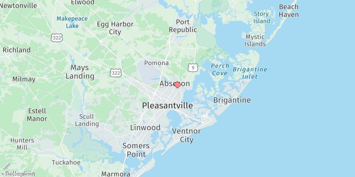 Map of Absecon, Absecon Creek, U.s. Hwy. 30 Bridge