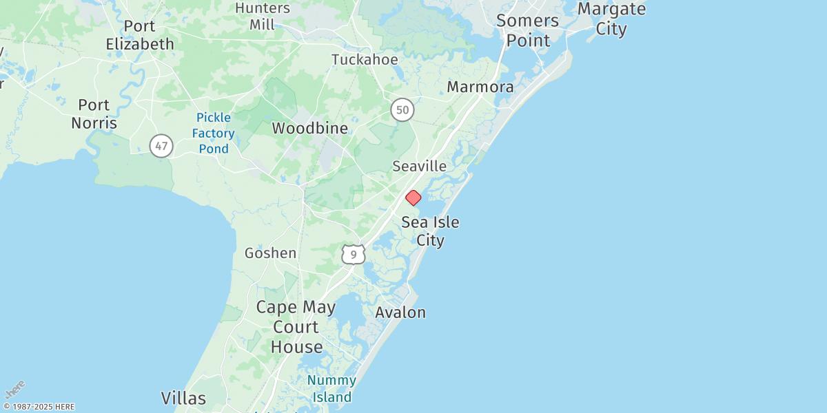 Map of Ludlam Bay, West Side