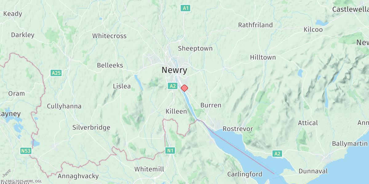 Map of Newry (Victoria Lock)