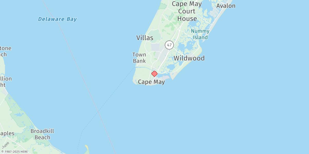 Map of Cape Island Creek, Cape May