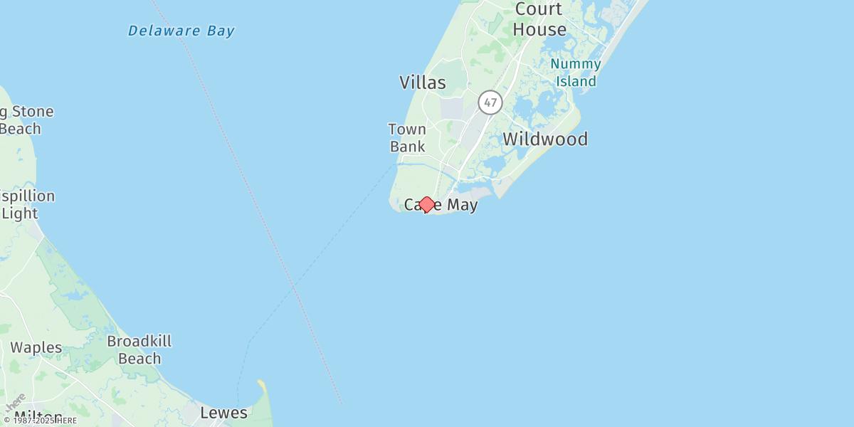 Map of Cape May, Atlantic Ocean