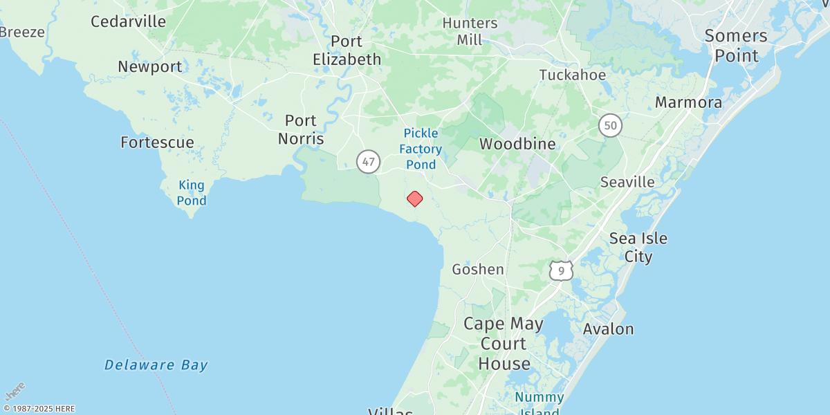 Map of West Creek, 0.7 N.mi. Above Entrance