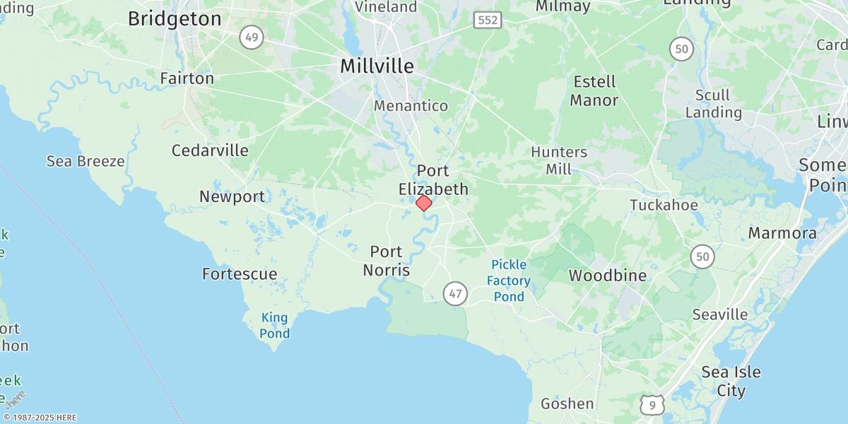 Map of Mauricetown