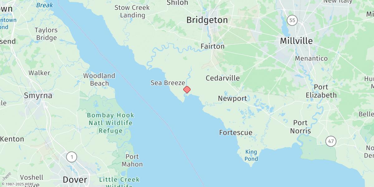 Map of Back Creek Entrance, Nantuxent Cove