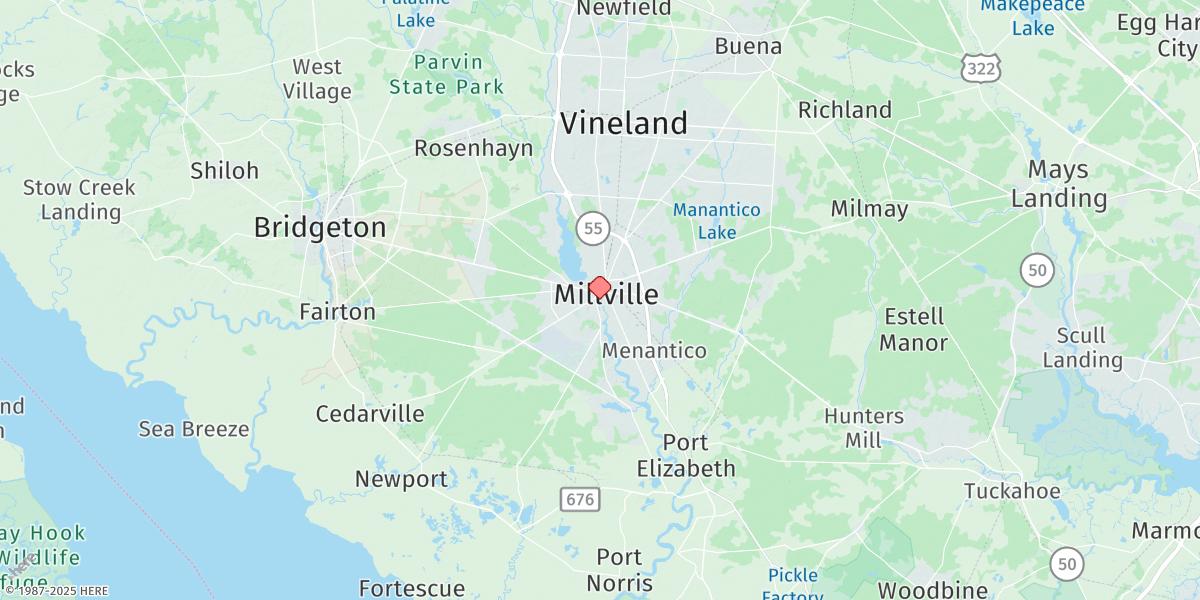 Map of Millville