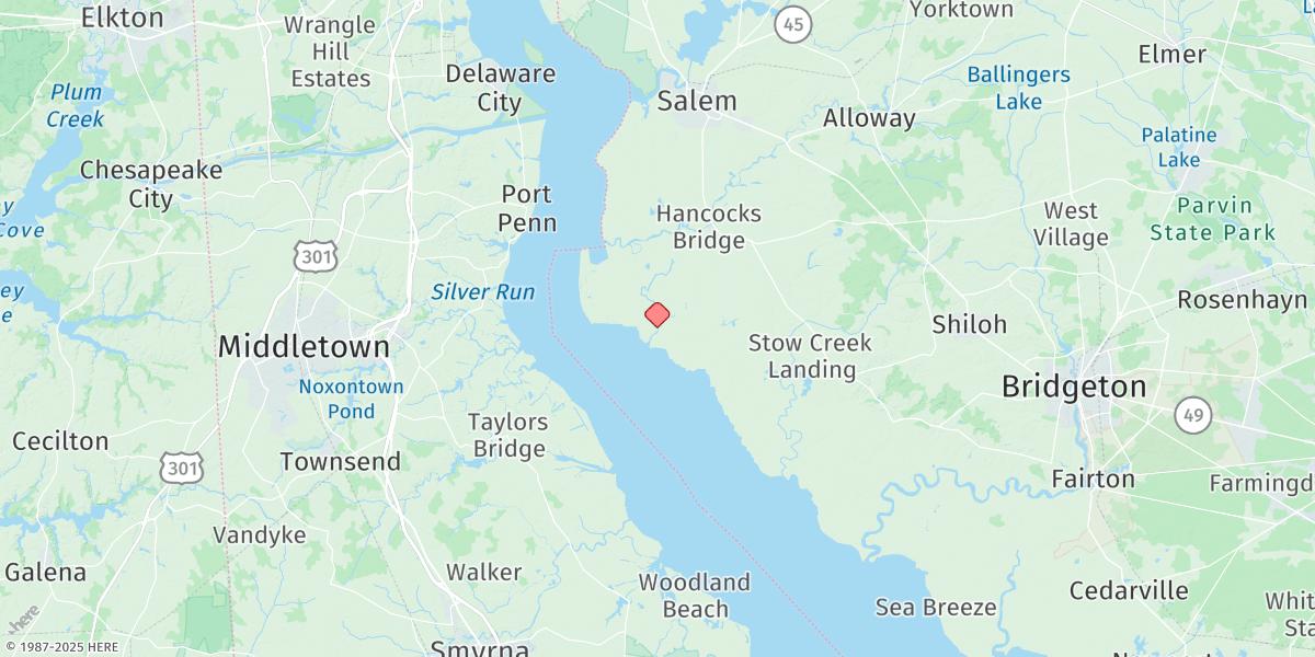 Map of Hope Creek, 0.6 N.mi. Above Entrance, N.j.