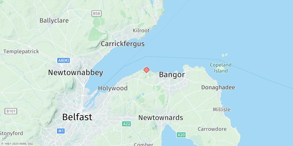 Map of Red Bay, Northern Ireland