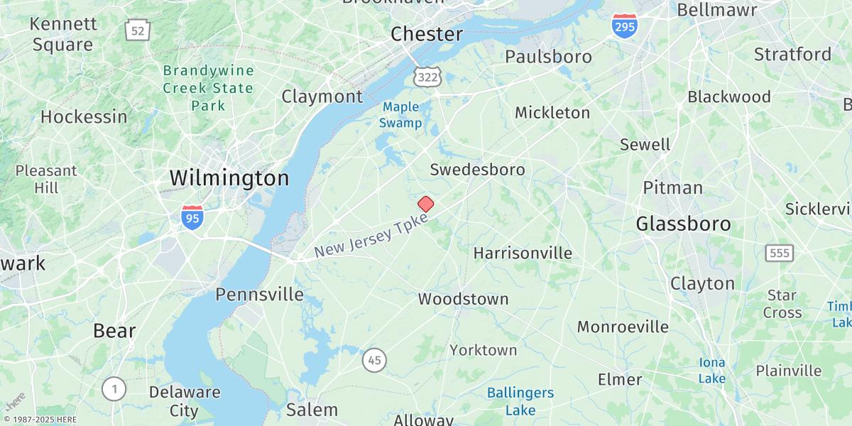 Map of Auburn, Oldmans Creek, N.j.