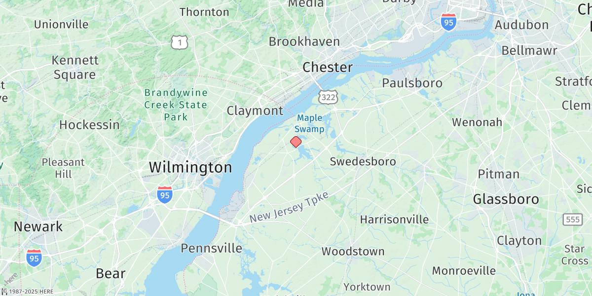 Map of Pedricktown, Oldmans Creek, N.j.