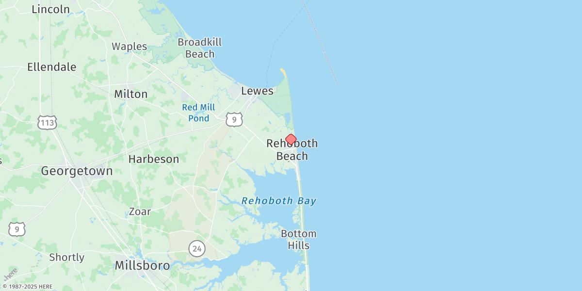 Map of Rehoboth Beach