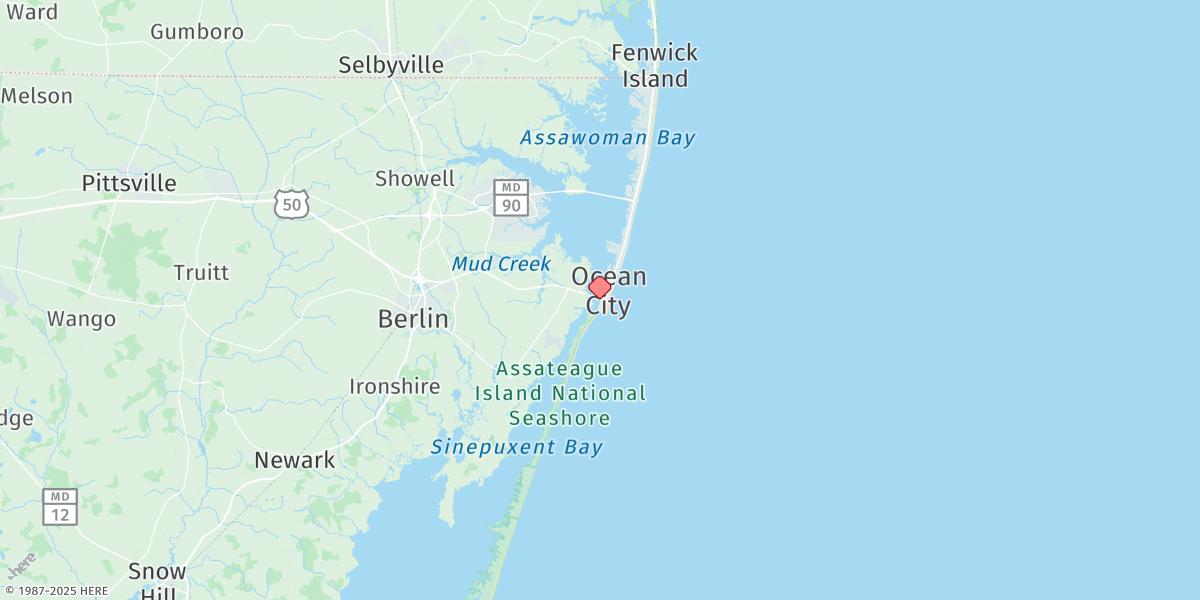 Map of Ocean City (Isle Of Wight Bay)