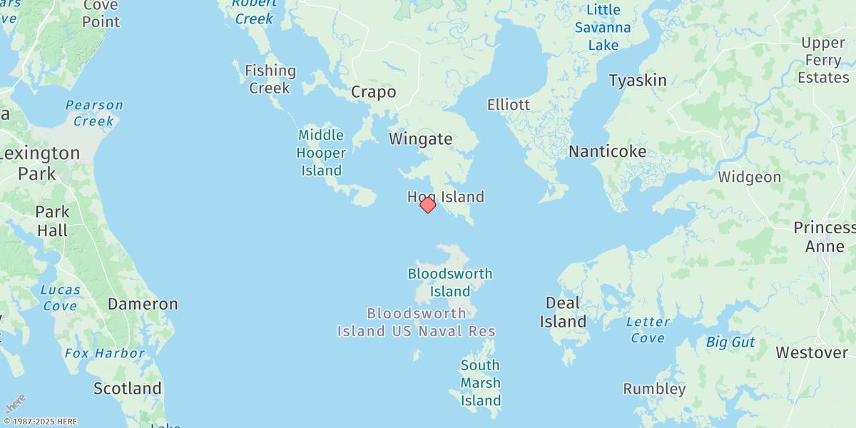 Map of Hooper Strait Light