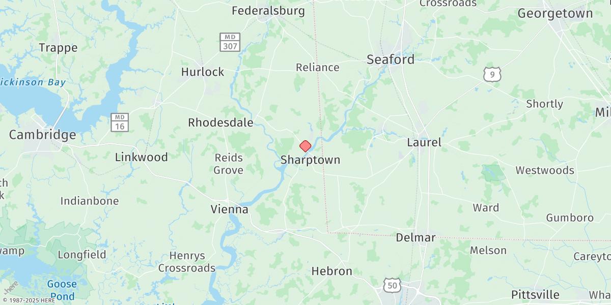 Map of Sharptown