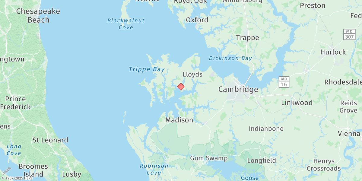 Map of Cherry Island, Beckwiths Creek
