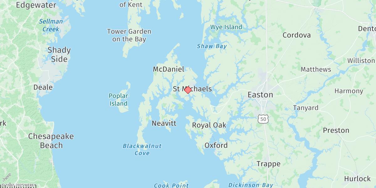 Map of St. Michaels, San Domingo Creek