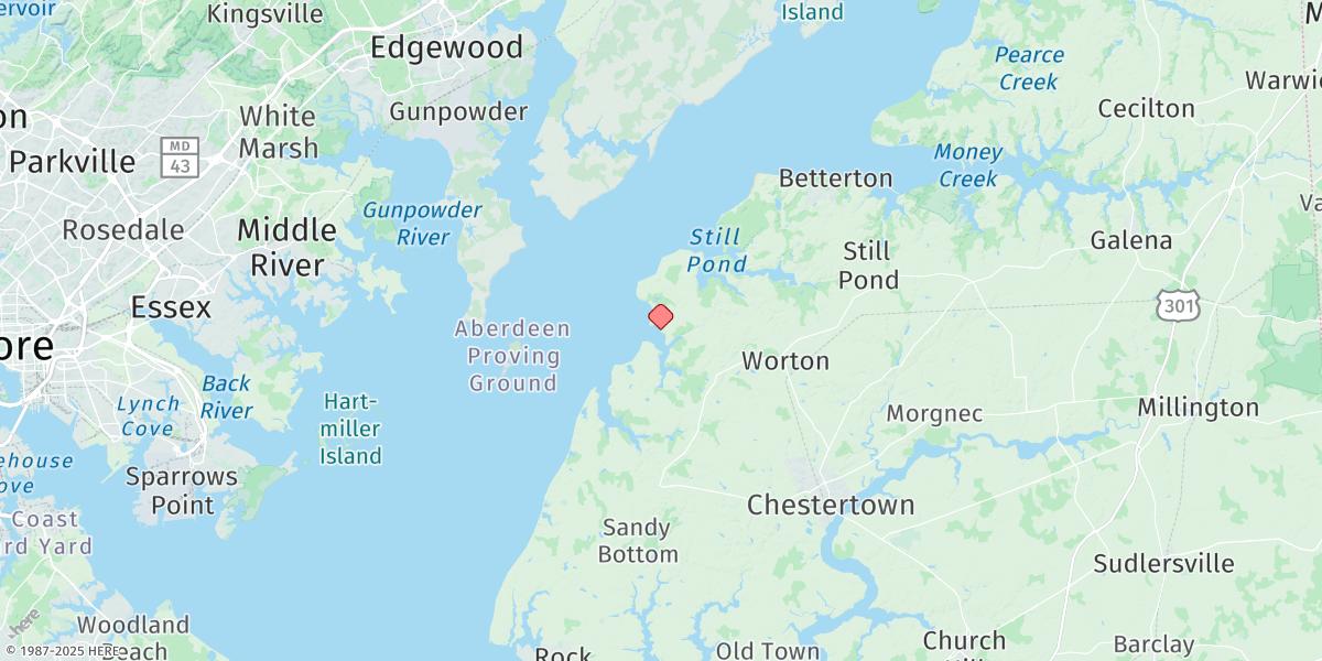 Map of Worton Creek Entrance