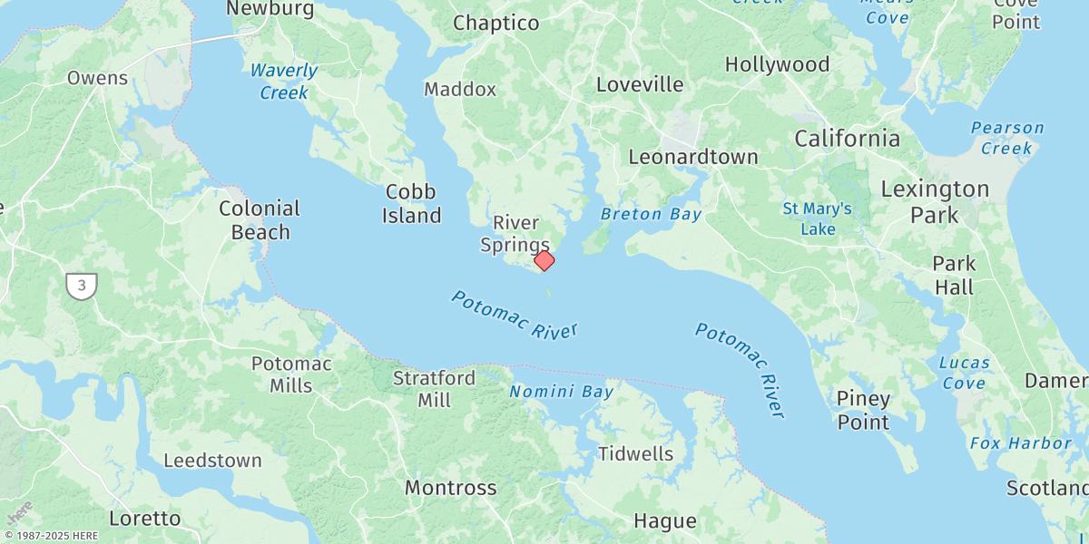 Map of Colton Point, Md.