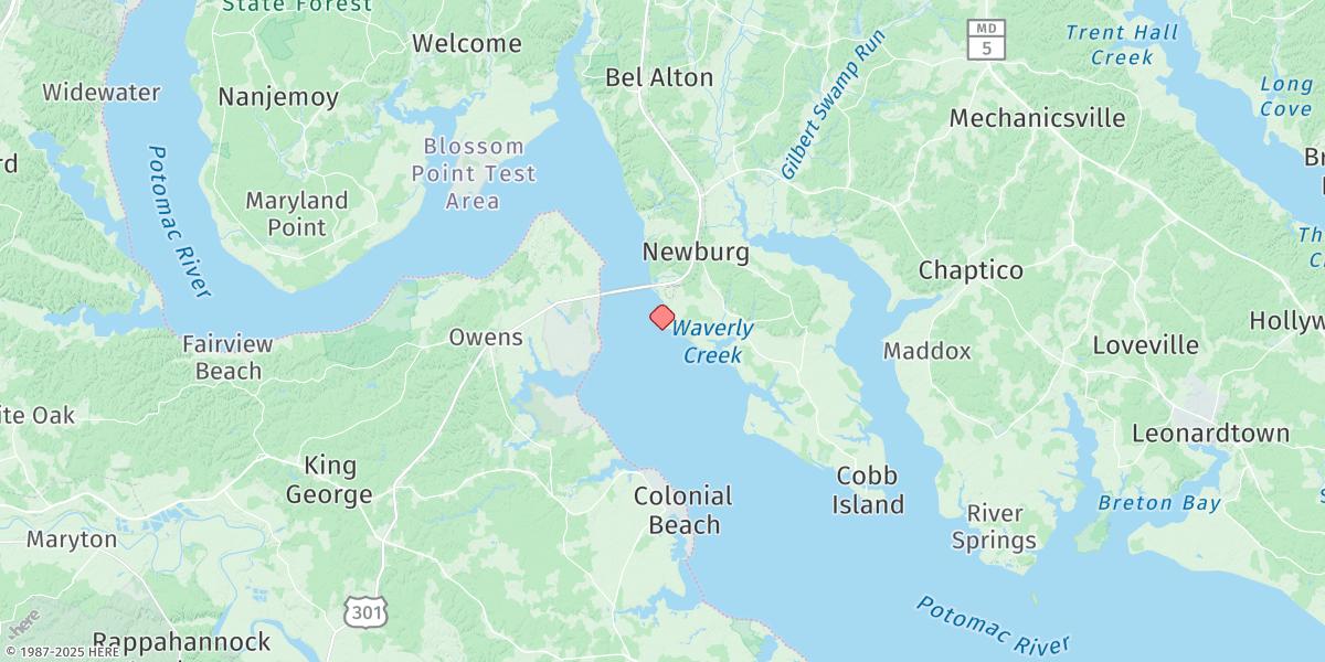Map of Lower Cedar Point, Md.