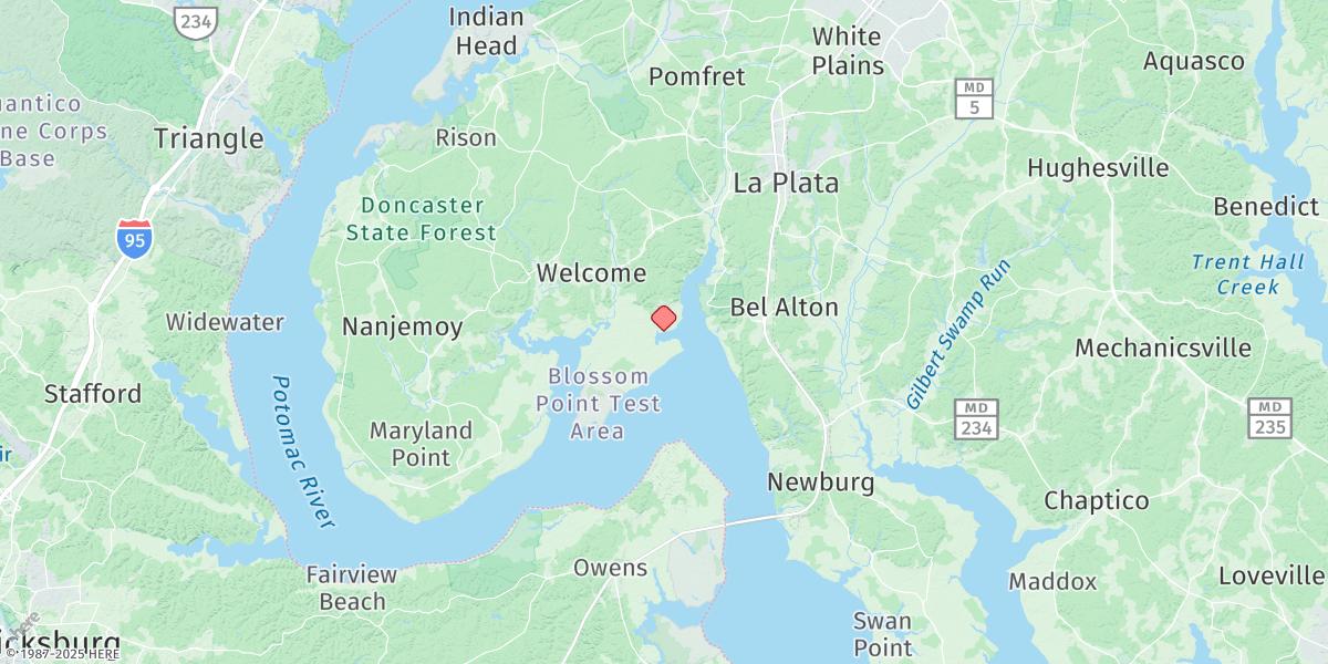 Map of Goose Creek, Port Tobacco River, Md.