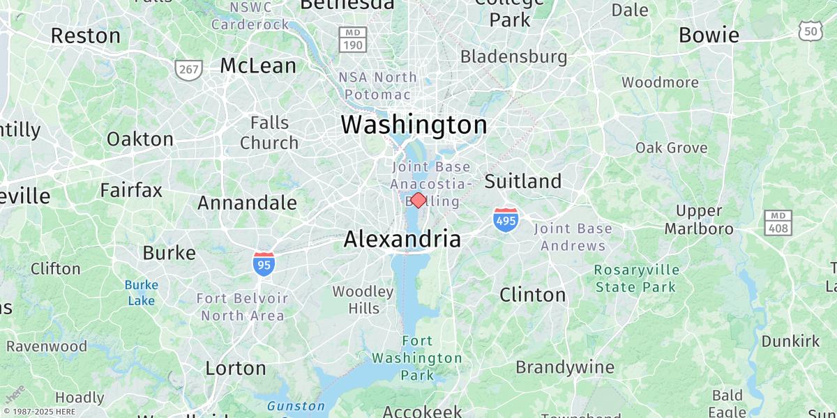 Map of Bellevue, D.c.