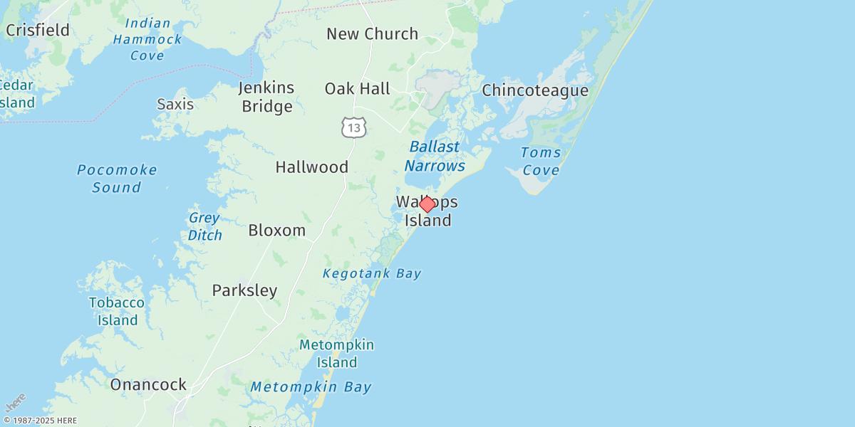 Map of Wallops Island
