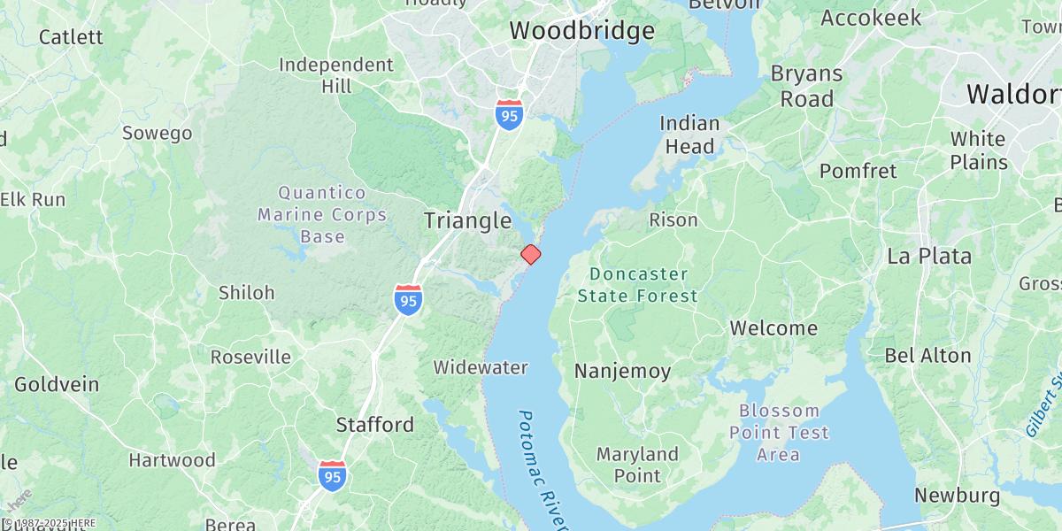Map of Quantico, Va.