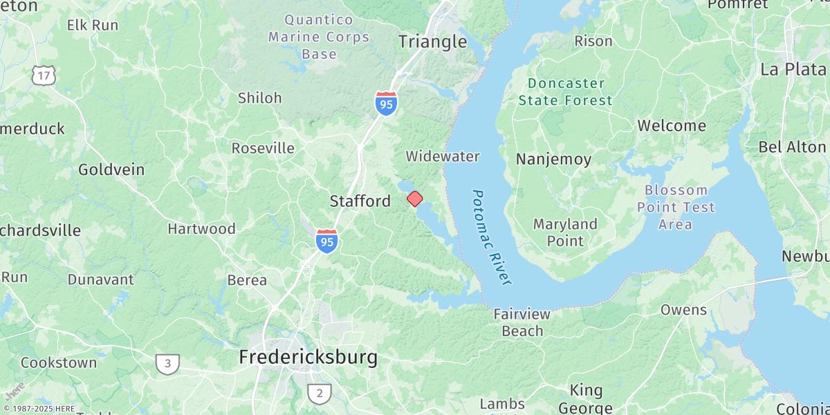 Map of Aquia Creek, Va.